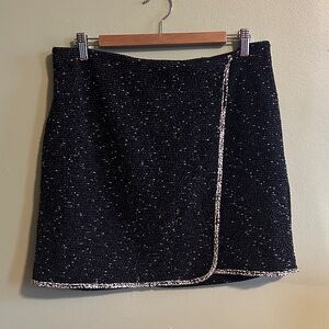 Elegant Black Tweed Skirt